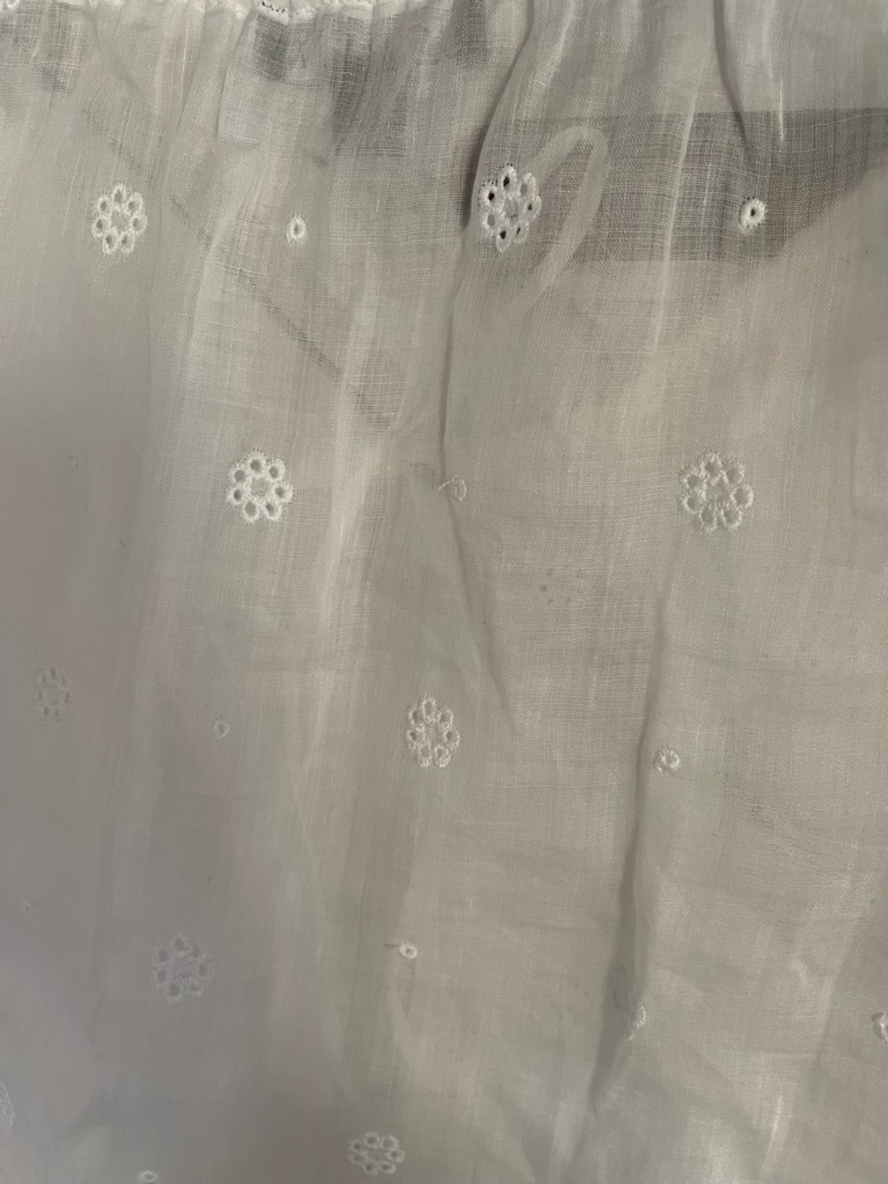 J. Crew White Eyelet Tie-Front Peasant Blouse - Picture 6 of 6